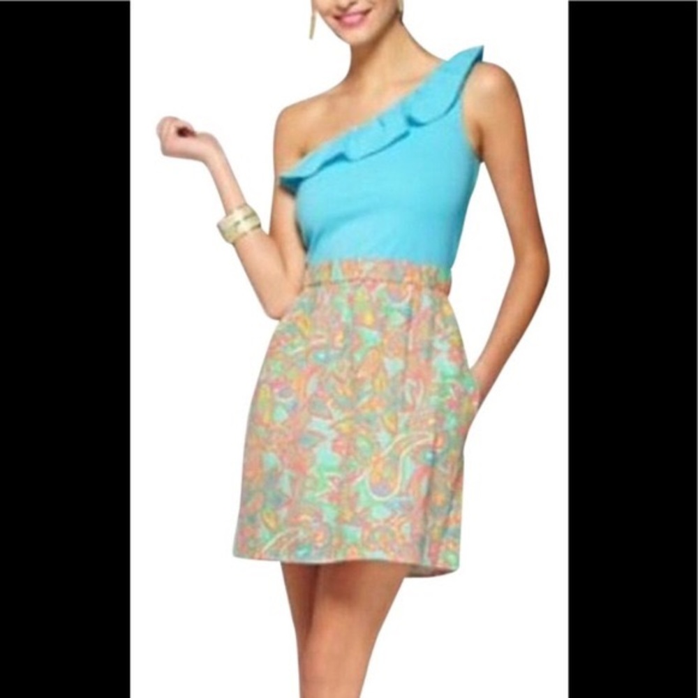 Lily Pulitzer Floral One Shoulder Dress